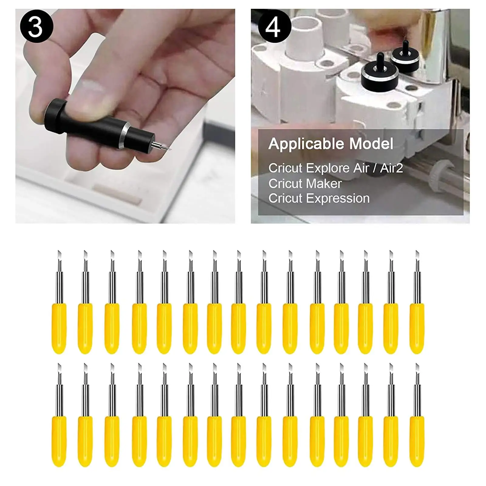 Craft Cutting Machine Blades 30 45 60 Degree Replacement for Cricut Joy Smart Cutting Machine Thin Material Bonded Fabric