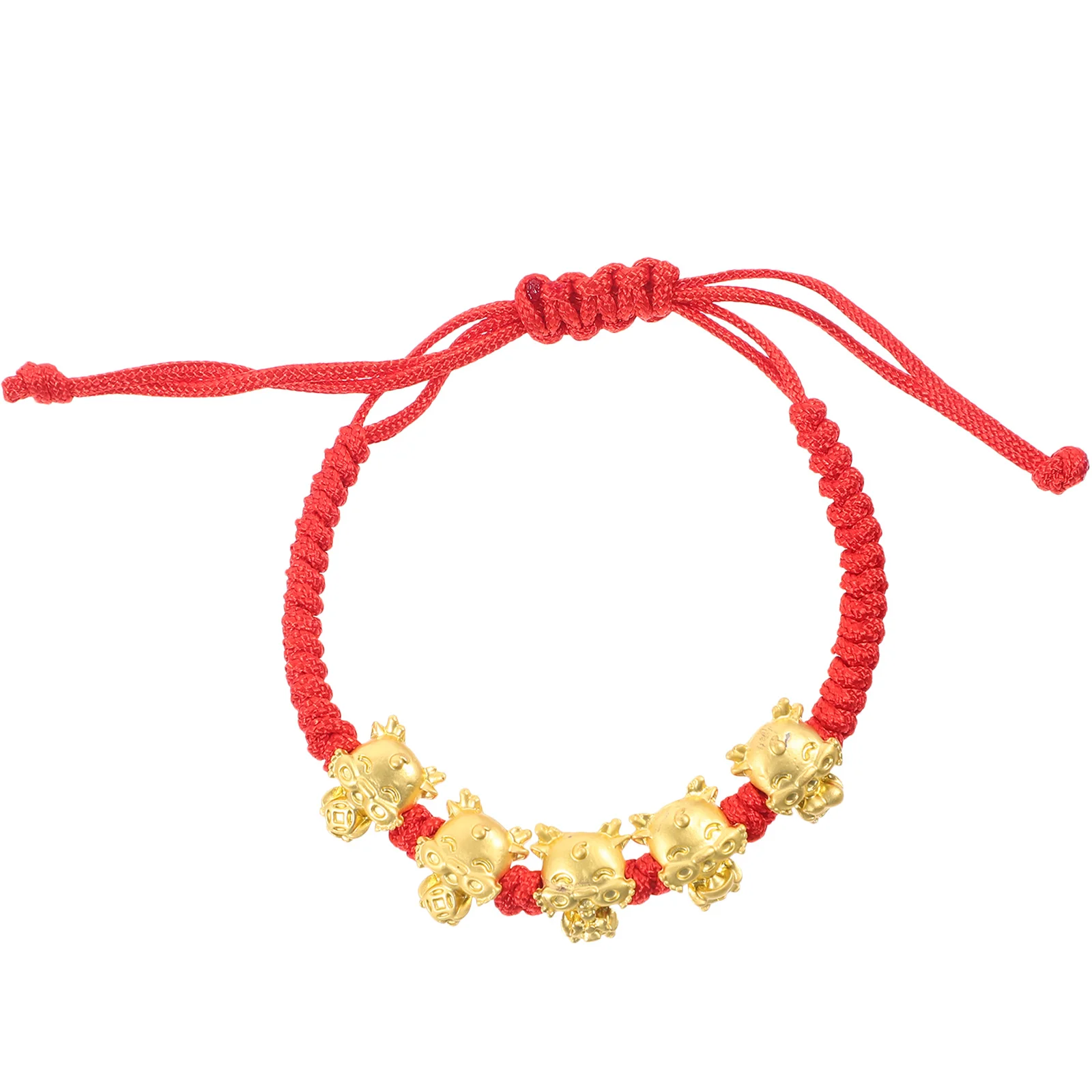 Pulsera de Cuerda con Diseño de Dragón para Mujer, Joyería de Muñeca Trenzada con Hilo Rojo, Amuleto de Protección, Elegante Regalo de Año Nuevo, Moda