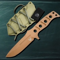 Outdoor Log Chopping Knife With Straight Blade High Hardness Survival Knife For Self-defense, Carry-around Knife For Wilderness