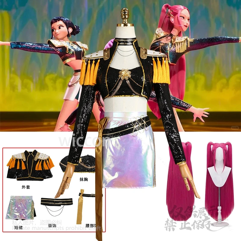 anime-chasseurs-de-demons-k-pop-diable-mira-cosplay-costume-mira-performance-chant-costume-femmes-perruques-halloween-fete-personnalise