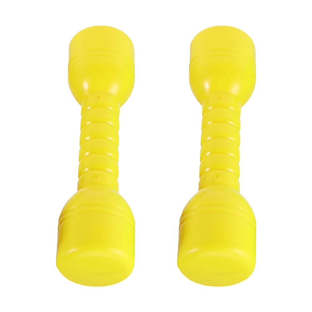 

2pcs Plastic Dumbbells ABS Bright Ergonomic Kids Exercise Toddler Kindergarten Practical Hand Eye Coordination Safe Gift
