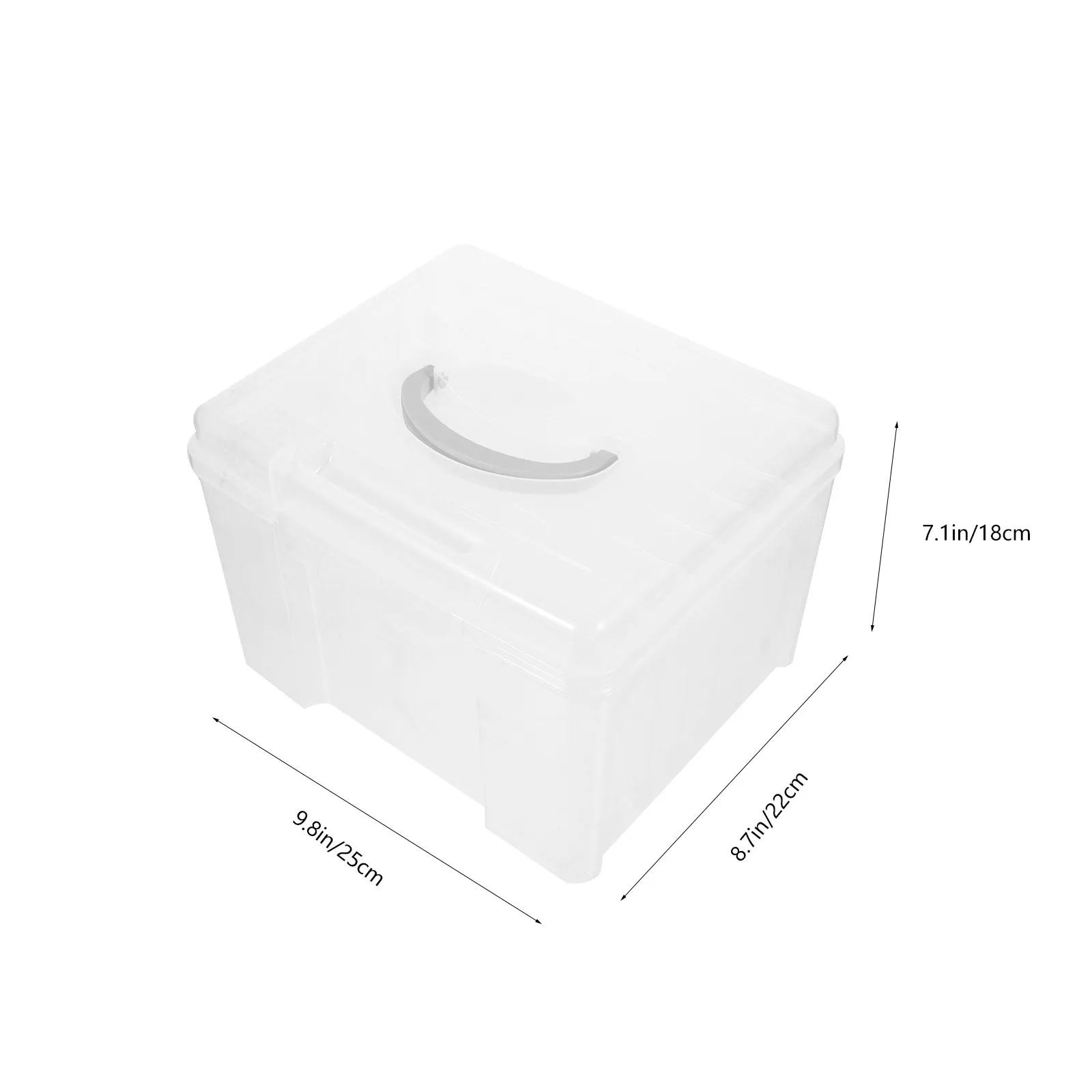 Plastic File Organizer Transparent Six Grids Storage Box Portable Document Container Non Slip Stable Bottom Paper Folder