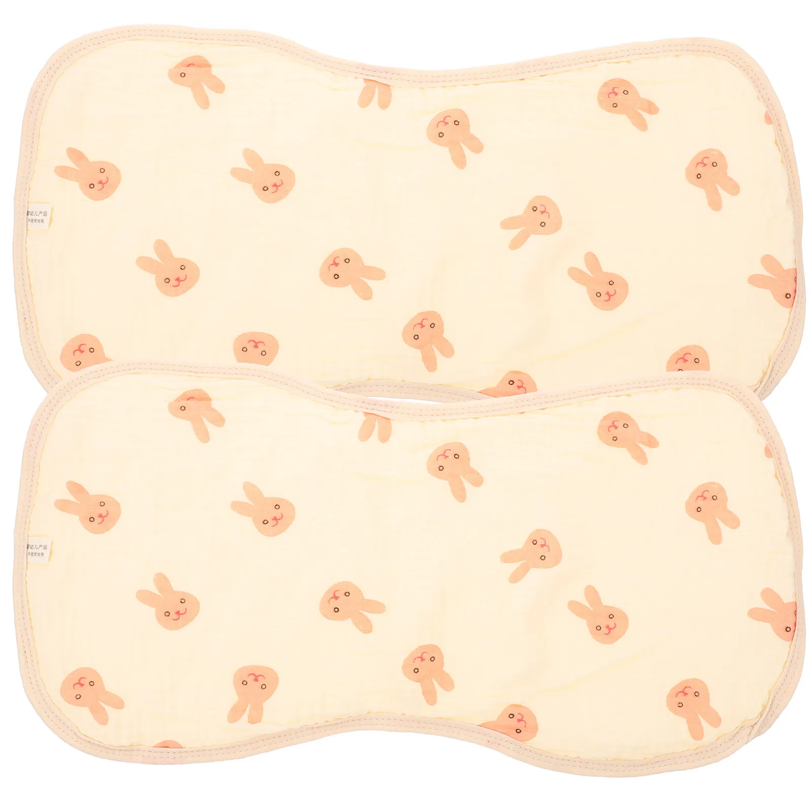 

2pcs Cotton Burp Cloths Newborn Baby Towels Swaddle Friendly Absorbent Durable Washable Reusable Long Serving Life