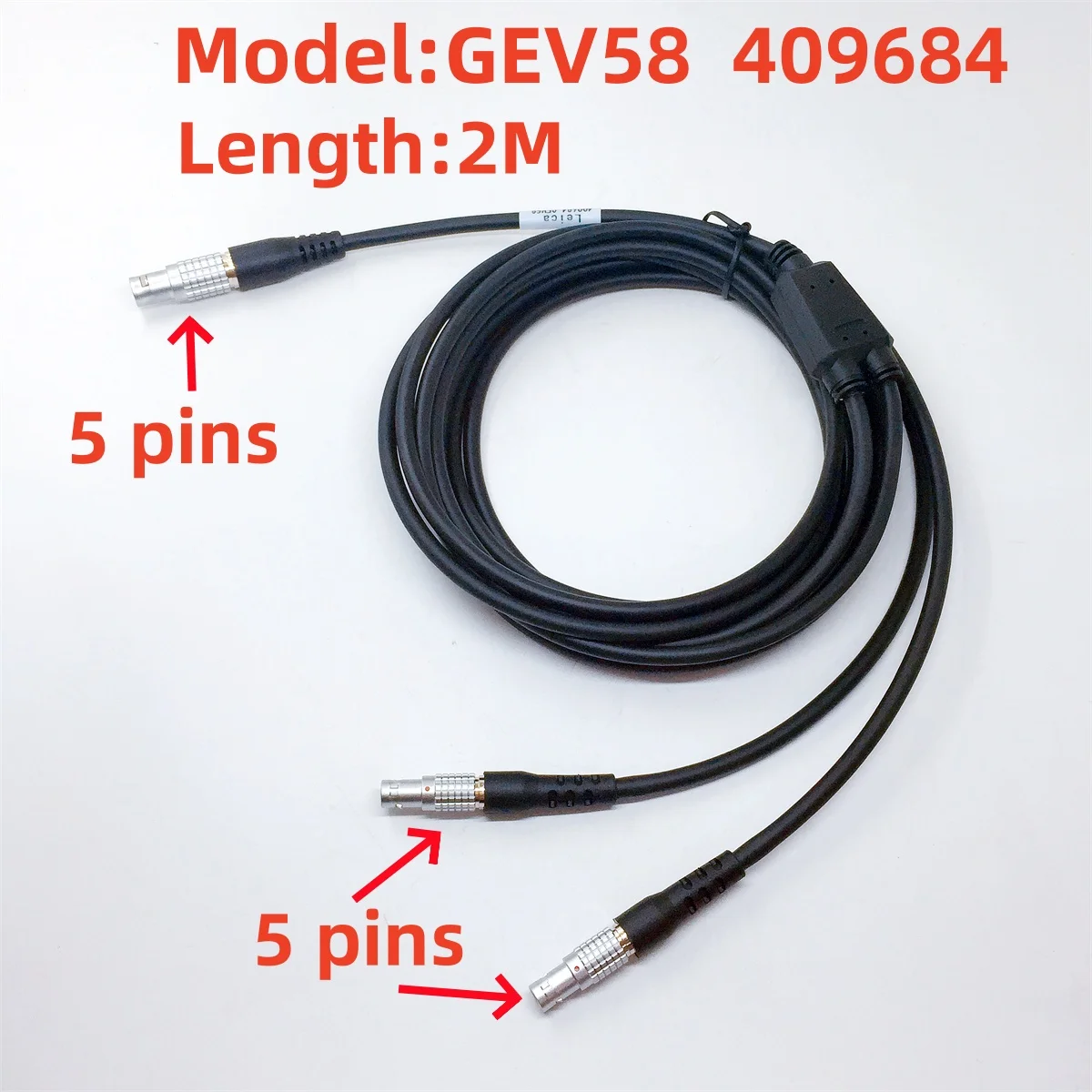 409684 GEV58 Y type cable suitable for Leica TS06/09/12/15/16 total station to TCPS27 Radi