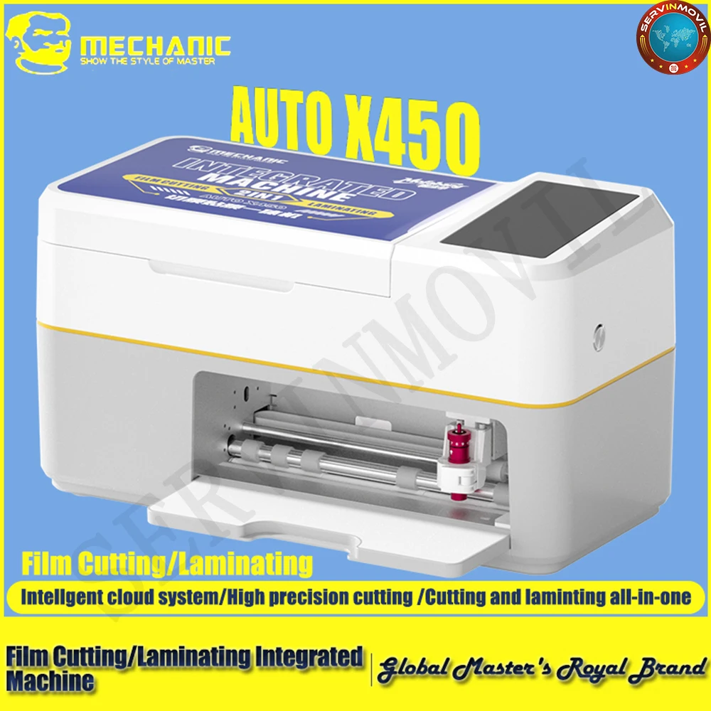 

MECHANIC AUTO X450 Автоматическая машина для резки пленки 5,5-дюймовый сенсорный экран 12000+ Шаблоны для резки защитной пленки для экрана телефона, планшета