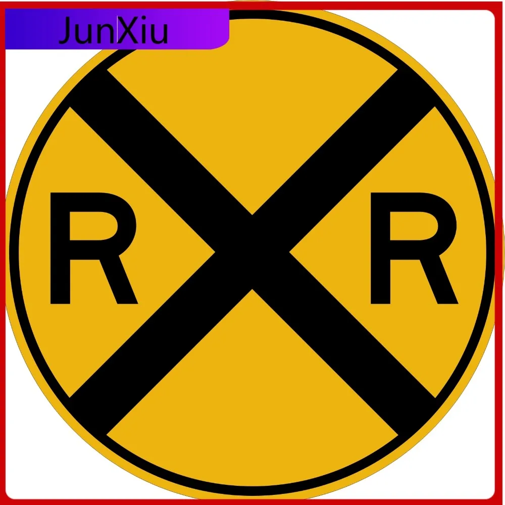 

Railroad Crossing Sign Vinyl Sticker and Decal Waterproof Vinyl All Weather