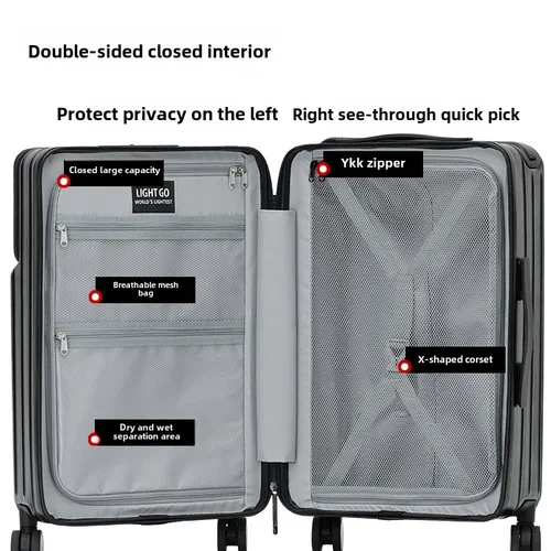 남성용 USB 충전 포트 및 컵 거치대 포함, 경량 무게추 및 대용량 다기능 수하물, 28 인치, 30 인치, 32 인치, 36 인치