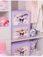 Sanrio Kuromi Melody Cute Large Capacity Steel Frame Box Household Storage Box Foldable Clothing Quilt Moisture-Proof Dust-Proof