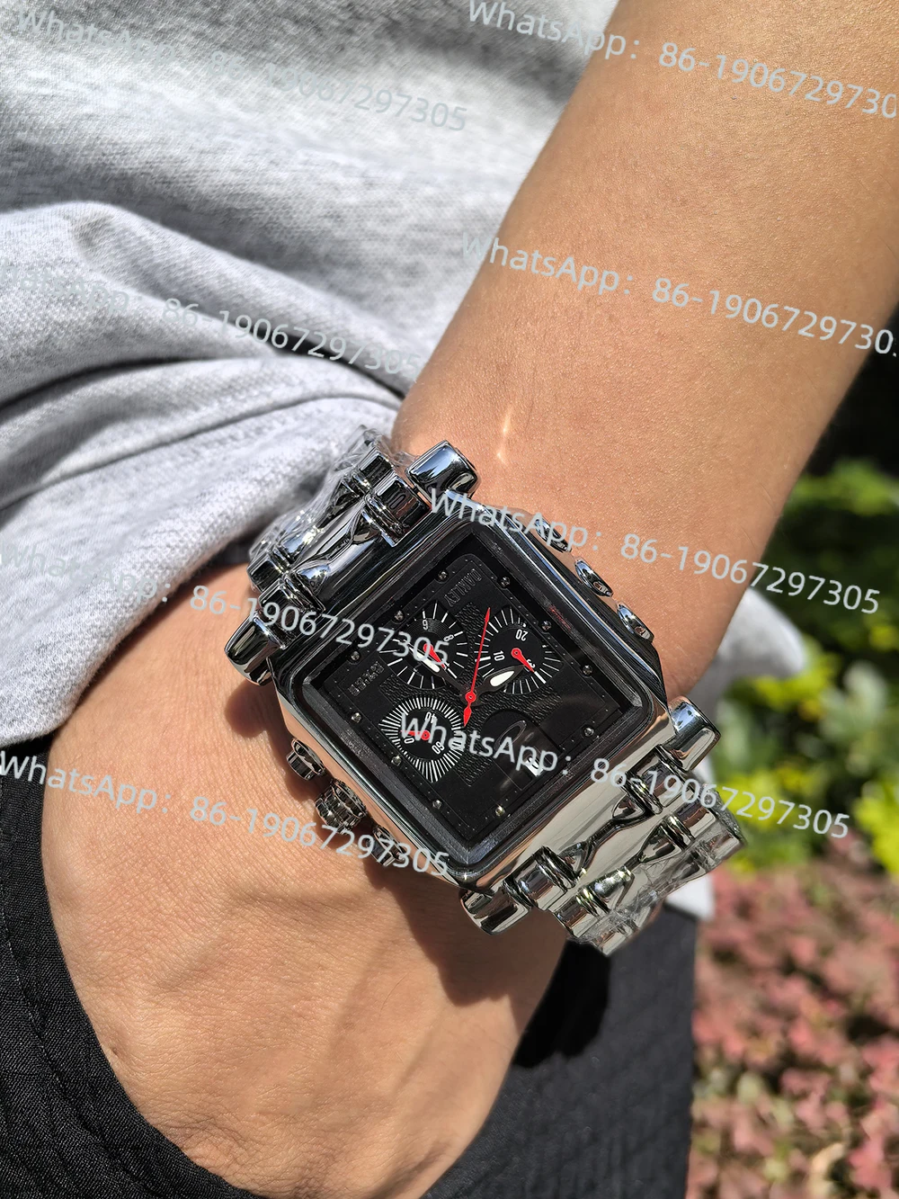 

Millennium Y2k Pioneer Watch 2025 New Cool Square Large Dial Special-shaped Steel Belt Men's Watch with Label