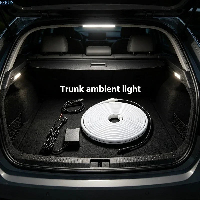 Car trunk lighting modified SUV trunk ambient light automatic induction LED light strip