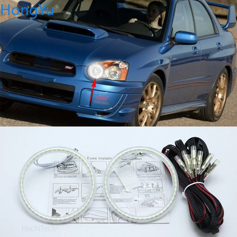 

Супер яркий белый цвет 3528 SMD Led Angel Eyes комплект дневных ходовых огней DRL для Subaru Impreza 2002 2003 2004 2005