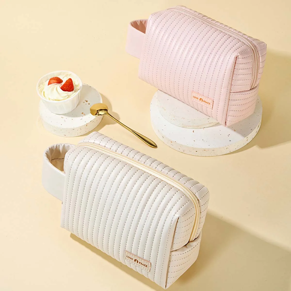 Trousse de maquillage octogonale pour gâteaux, sac de rangement moderne Simple, trousse de toilette de voyage, trousse de cosmétiques Portable, nouvelle collection 2023