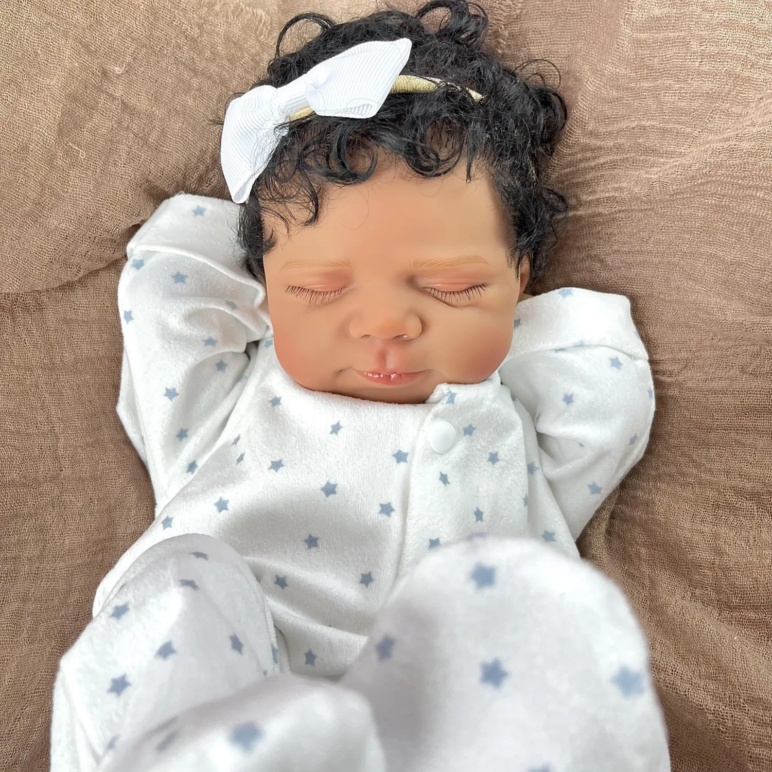 甘いリアルなリボーンドール 45 CM 18インチ 布製ボディ 手作り おしゃれな誕生日プレゼント