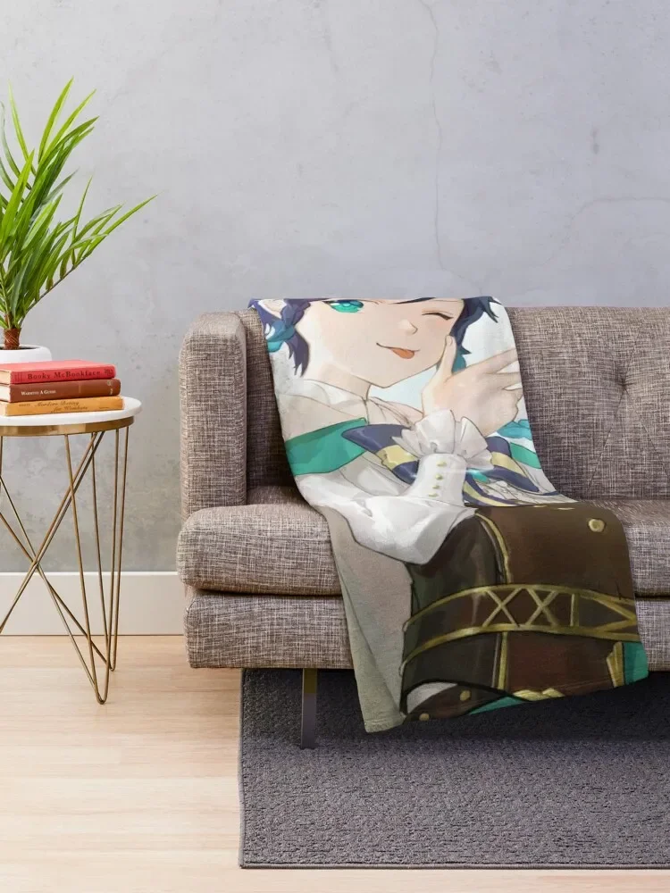 Venti Genshin Impact Throw Blanket warm winter Decorative Sofas Blankets