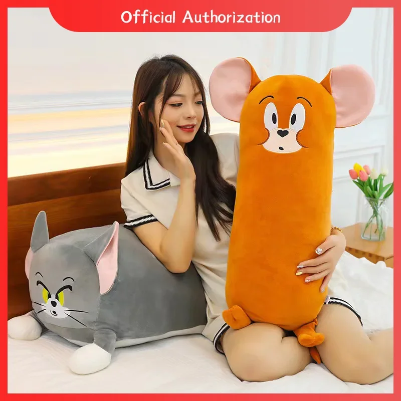 60CM-150CM Tom and Jerry Plush Toy Cute Cartoon Mouse Stuffed Doll Anime Cat Collection Memorable Souvenir Kawaii Birthday Gift