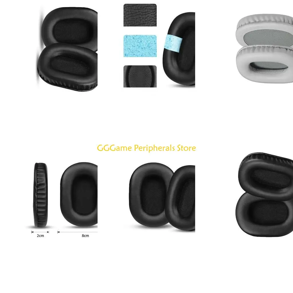 

U55B 1 Pair Replacement Earpads Soft Sponge Ear Pad Comfortable Earmuffs for TUF Gaming Headphone Spare Accessory
