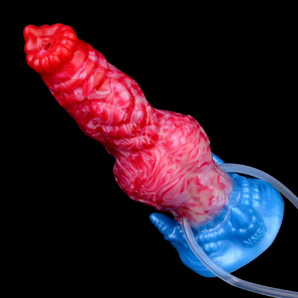 NYOTA Fantasy Spuitende Dildo Vagina Masturbator Opblaasbare Ejaculeren Anale Plug Penis Siliconen Pik Volwassen Speeltjes voor Vrouwen