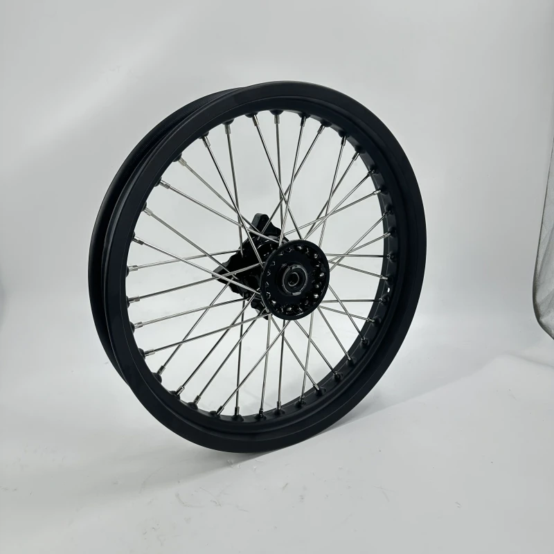 

Motorcycle WHEEL - FRONT - ALL BLACK - STAINLESS SPOKES - ALUMINUM RIM For MUTT Motorcycle Original Parts MPT-0132