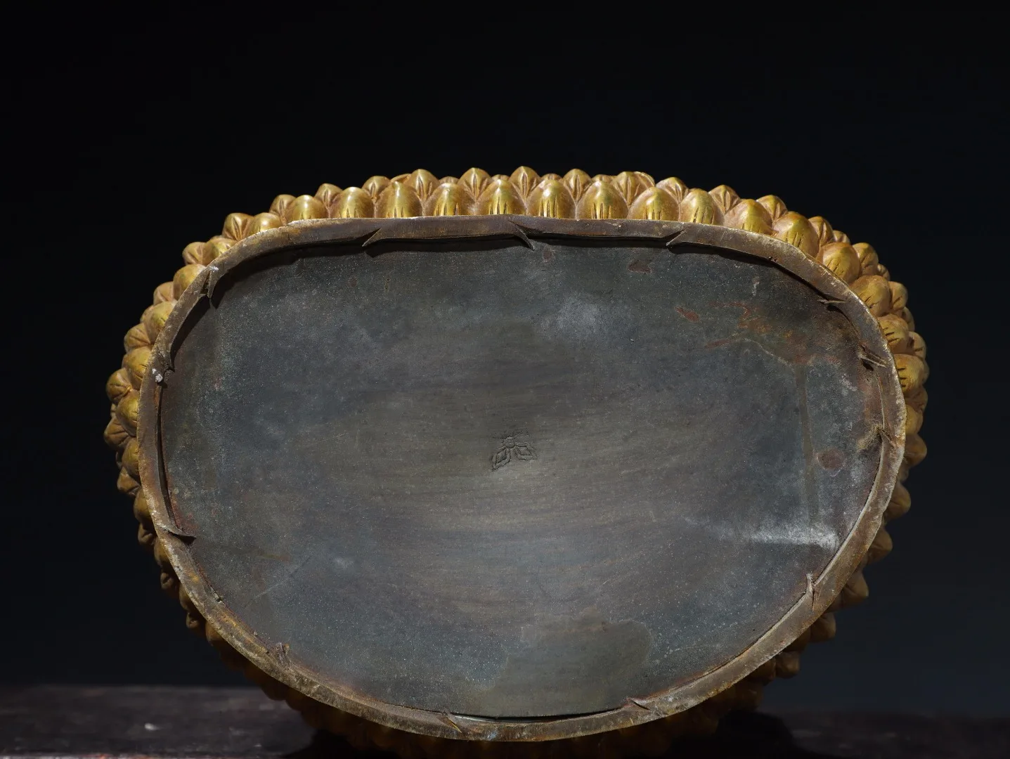 

16"Old China Collections Old Bronze Gilded Northern Wei Buddha Green Tara Sitting Buddha Lotus Platform Worship Hall