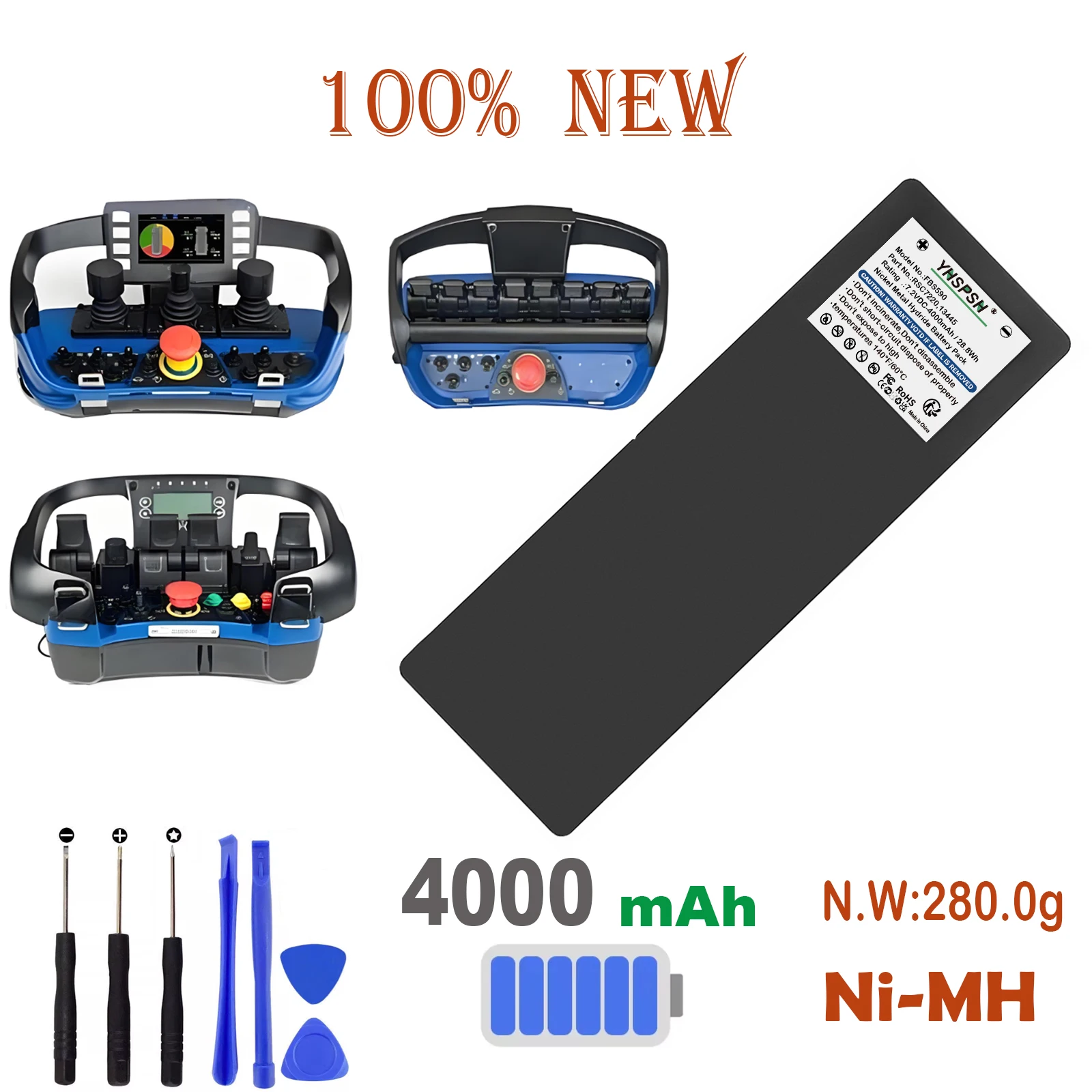 4000mAh Crane Remote Control Battery For Scanreco:BS590,EA2512,FBS590,Kranfunksteuerung 590,592,790,960,Marrel 500,RC400,RC590