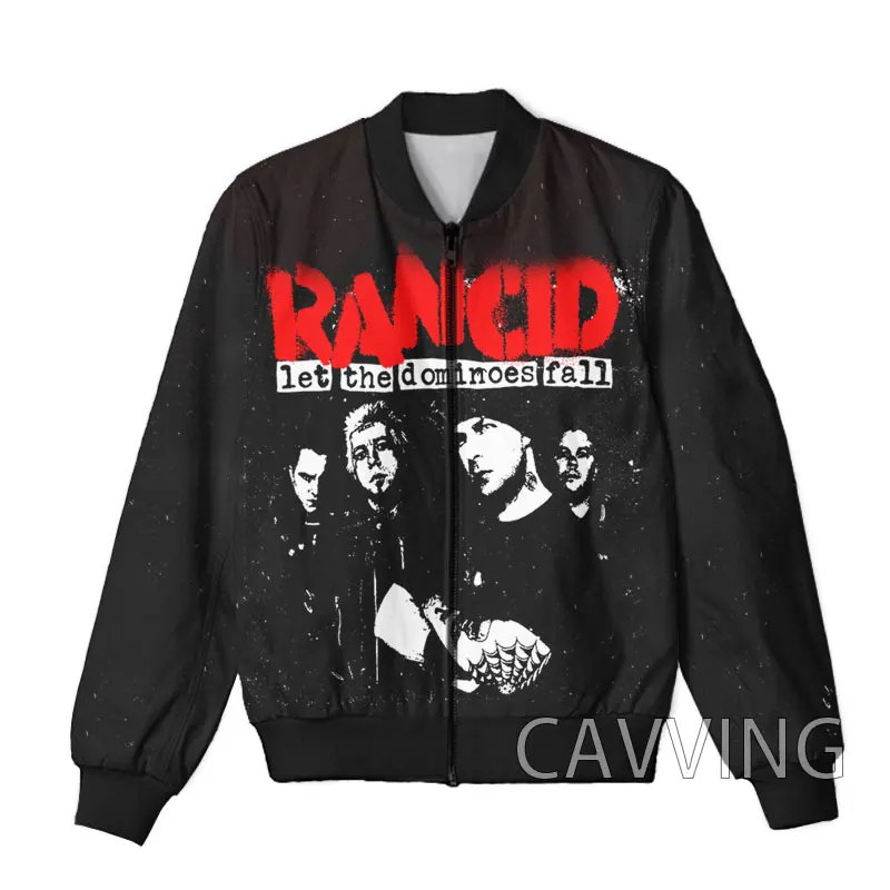 CAVVING 3D Printed  Rancid Band  Zipper Bomber Jackets Men Overcoat Mens Coat Zip Up Jackets for Women/Men