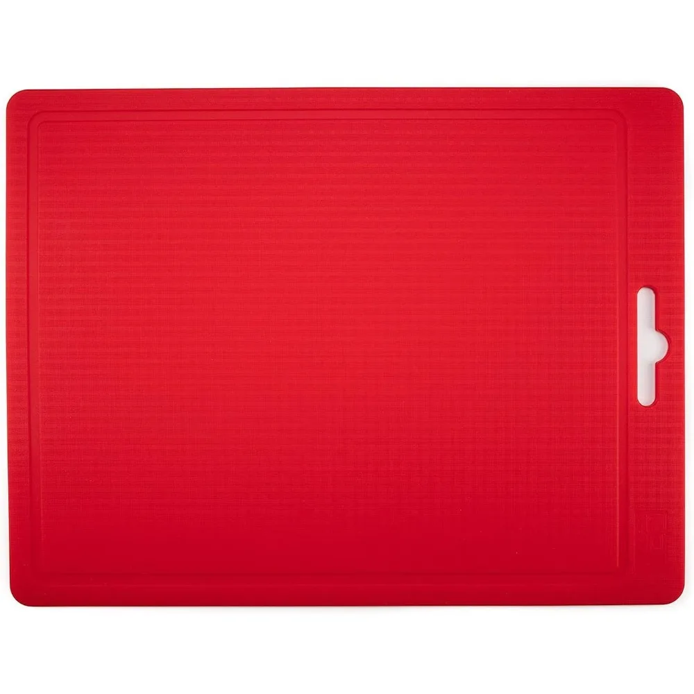 

in Korea Silicone Cutting Board/Trivet, Non-Slip, 12.2" x 9.3", Dishwasher Safe, Easy Grip, BPA Free, Flexible Mat (Medium, Red)