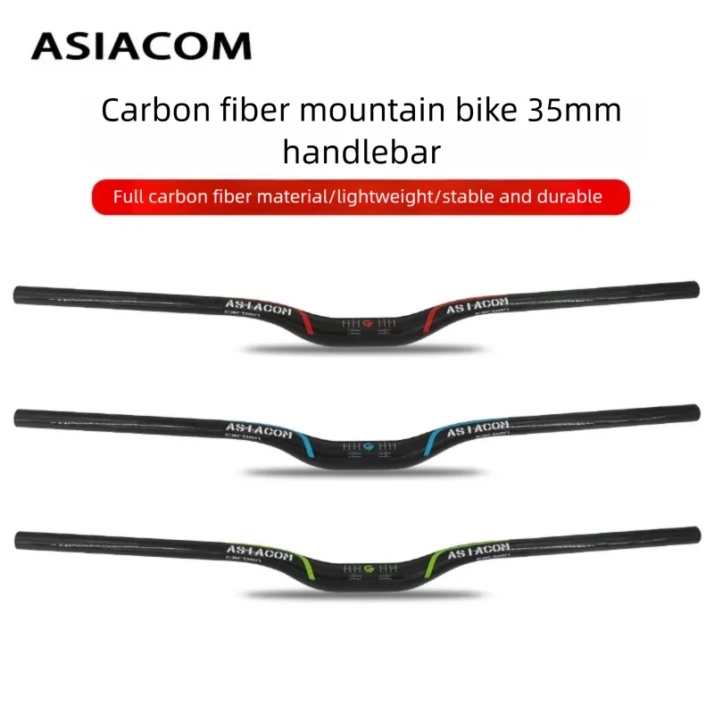ASIACOM 35mm Vollcarbon Riser MTB Lenker Hochfester Offroad-Wettkampf-Rennradlenker
