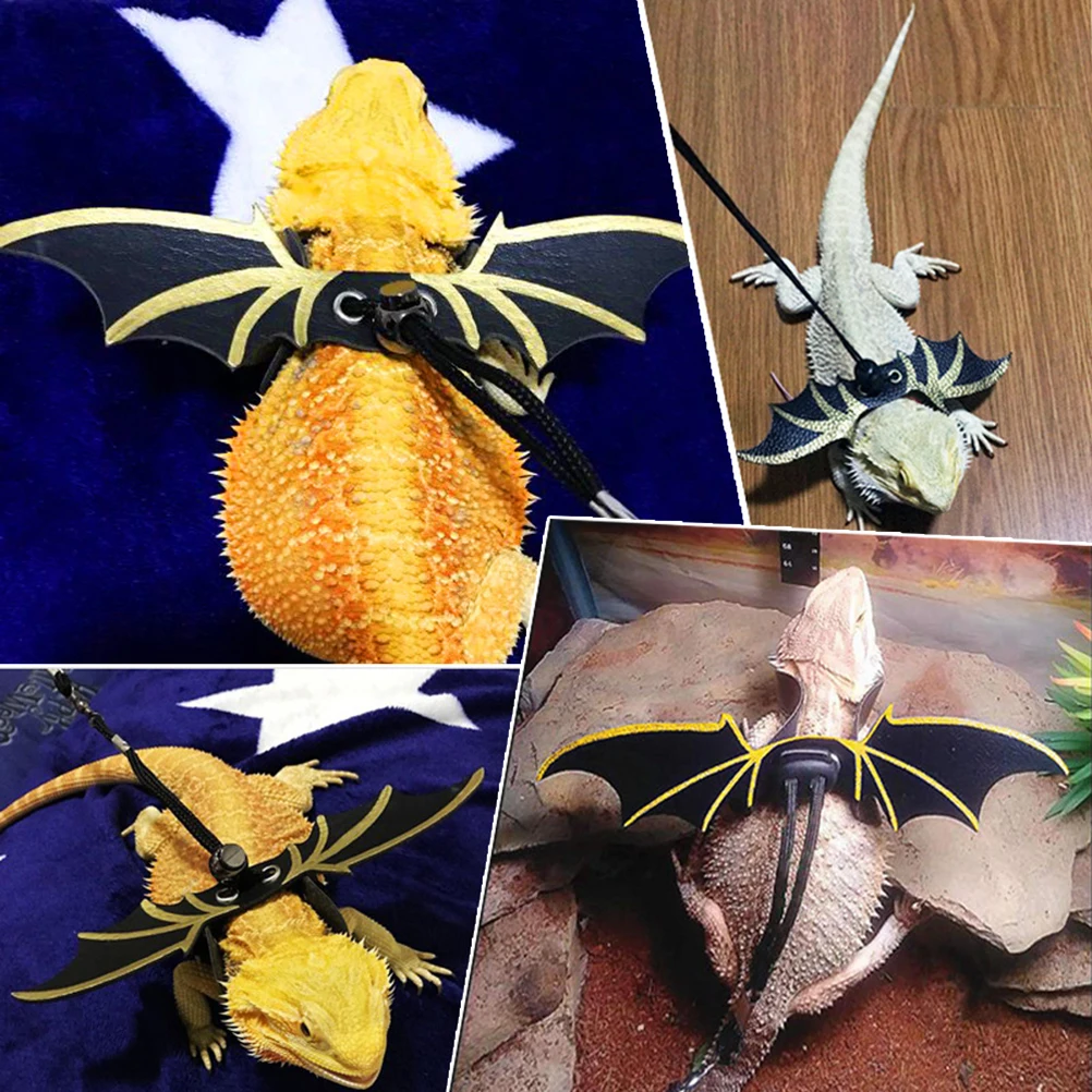 

Reptile Lizard Harness Pet Hauling Cable Small Animal Clothing Tow Strap Adjustable Leash Wing Type Hard Unique Design