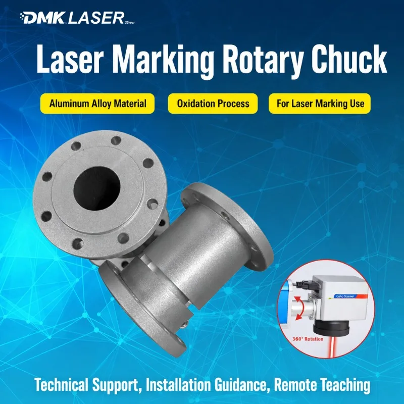 Laser Marking Machine Galvanometer Rotating Neck Optical Path Accessories Fiber Optic Engraving Machine Connector Rotary Chuck
