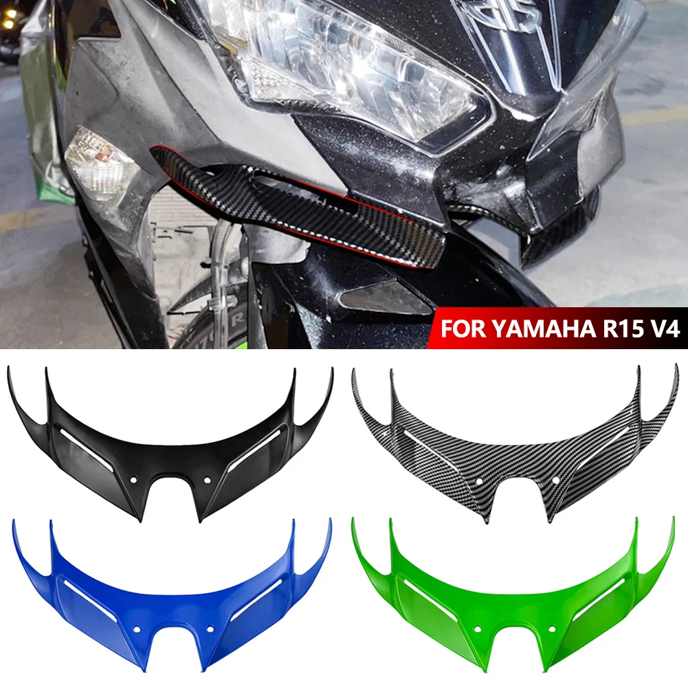 

Переднее крыло мотоцикла для KAWASAKI Ninja250 NINJA400 2018-2023, обтекатель, крылышки, аэродинамическая крышка для рта, защитные ограждения