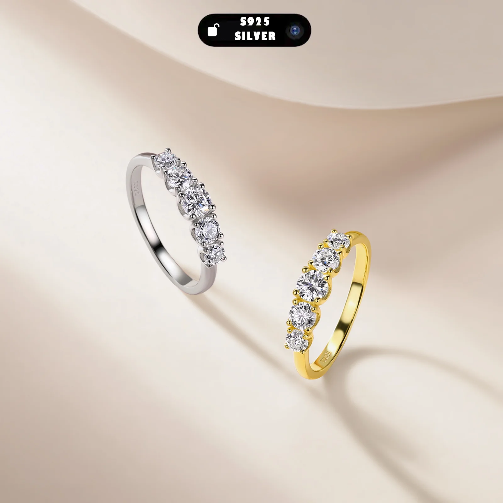 

Кольцо с муассанитом 0.7 карата, огранка D VVS1 EX, серебро S925, бриллиантовое кольцо-кластер, обручальное украшение, повседневный подарок для женщин