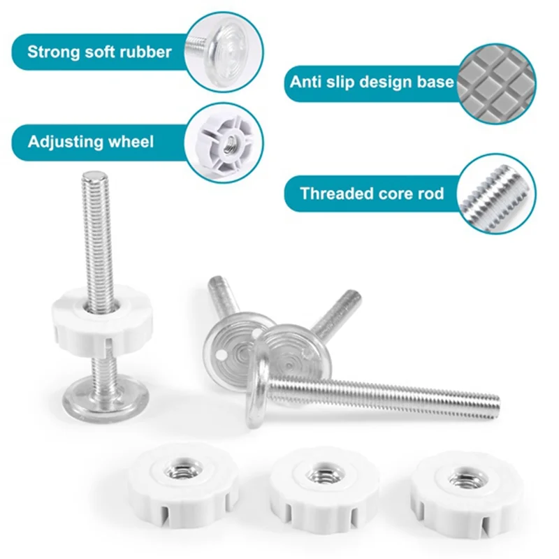 N93R Gate Adapter 4PCS Gate Threaded Spindle Rod Pressure Gate Replacement Parts Screw Mounted Bolts Kit For Pets Gates