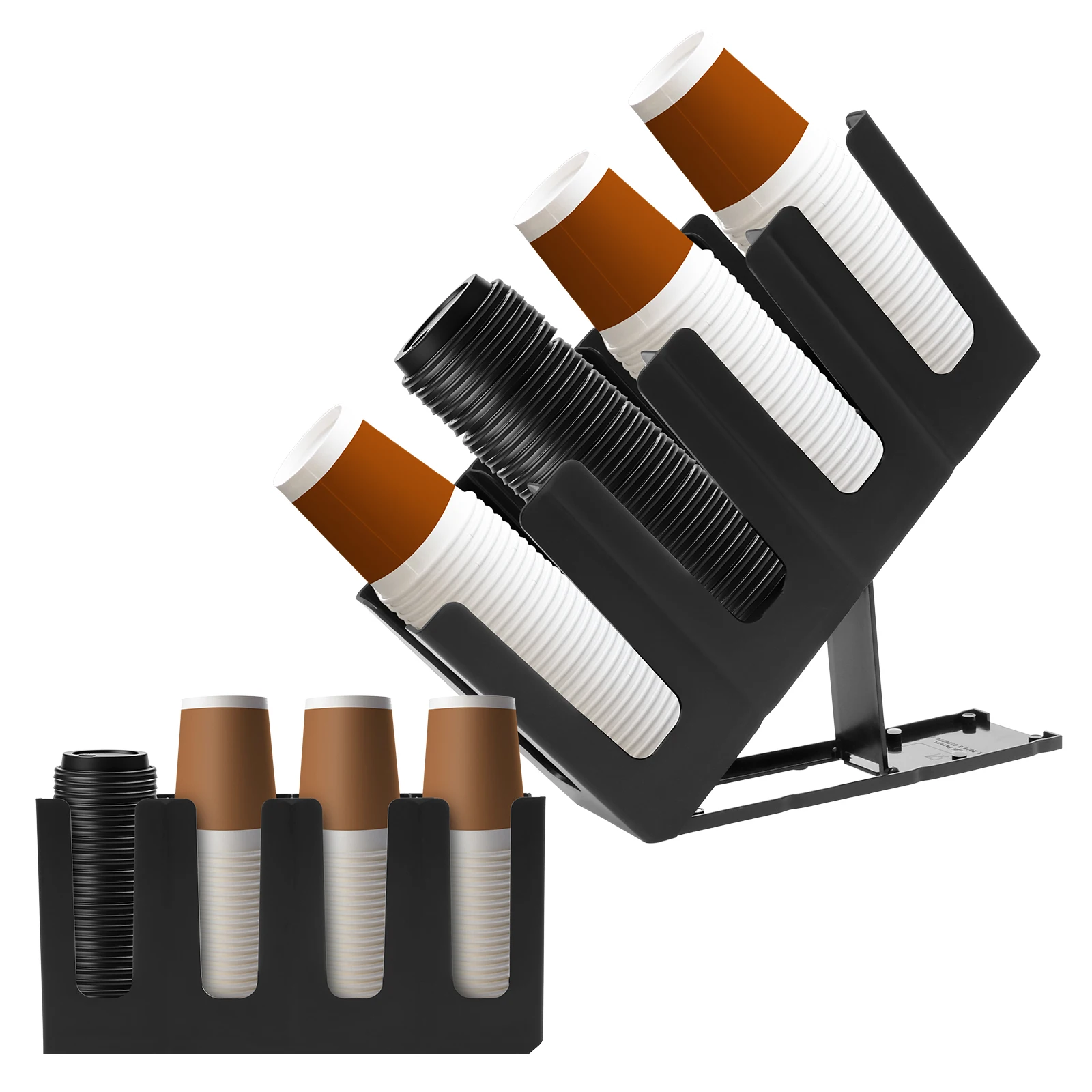 

Disposable Cup Holder Coffee Paper Cup Dispenser Storage Rack Adjustable 4/6Grid Counter Desktop Bubble Tea Shop Organizers