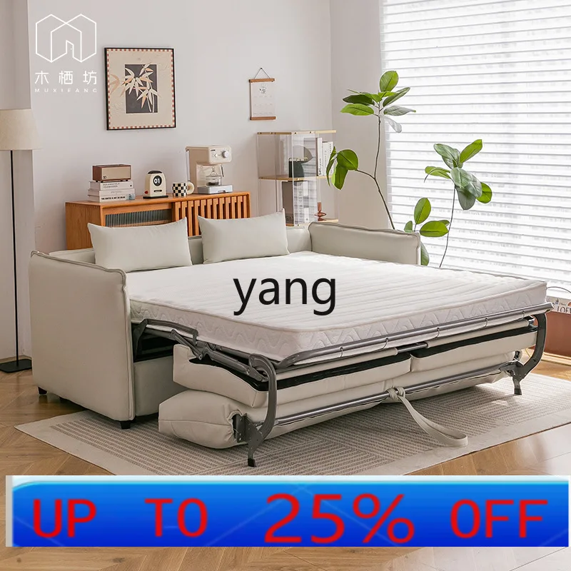 LMM Nordic high-end flipped sofa bed with mattress foldable two-in-one dual-purpose small apartment single double multi-person