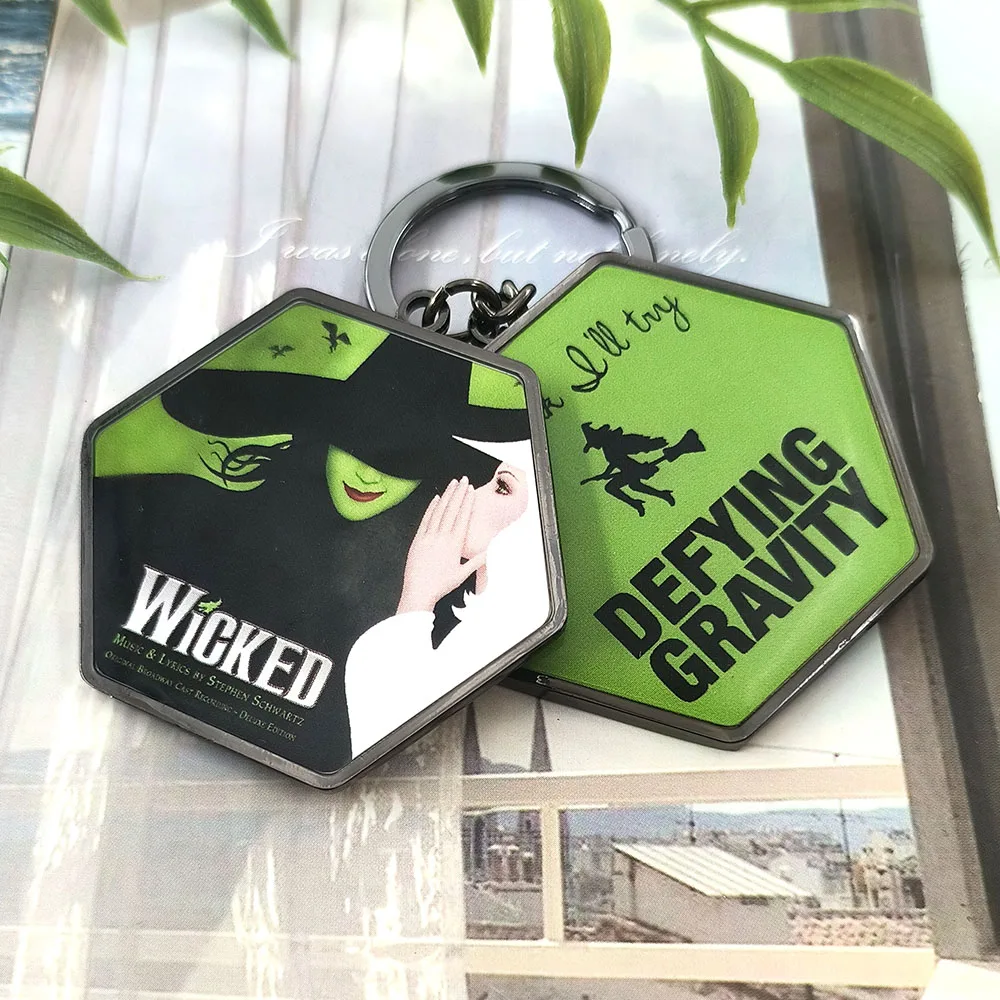 Wicked Classic Musical Drama Magnetic Mirror Creative Double-sided Fantasy Pattern Peripheral Keychain Bag Decoration Pendant