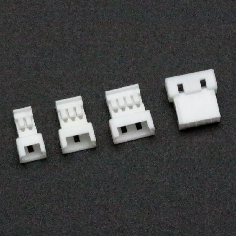 50Pcs Micro JST 1.25 Air docking Female Connector Housing 1.25mm Pitch 2P3P4P5P6-10P Plug Plastic Shell With Terminal Metal Pins view 2