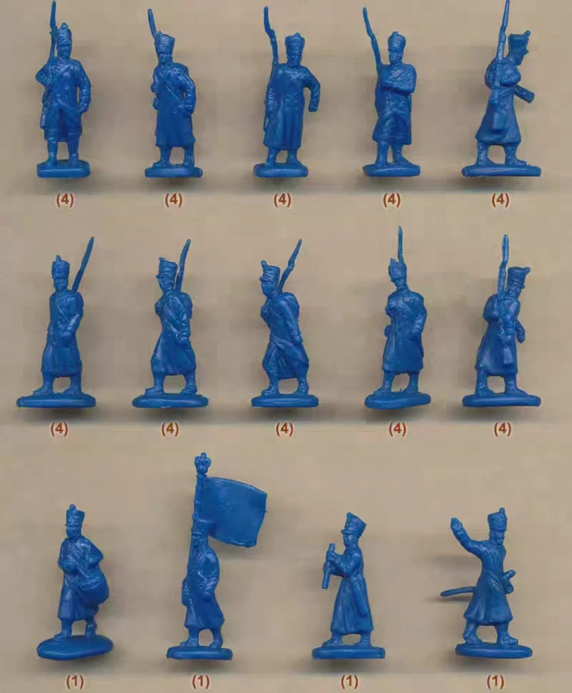 Miniature model 1/72 The French infantry Nappoleonic Wars soldiers set