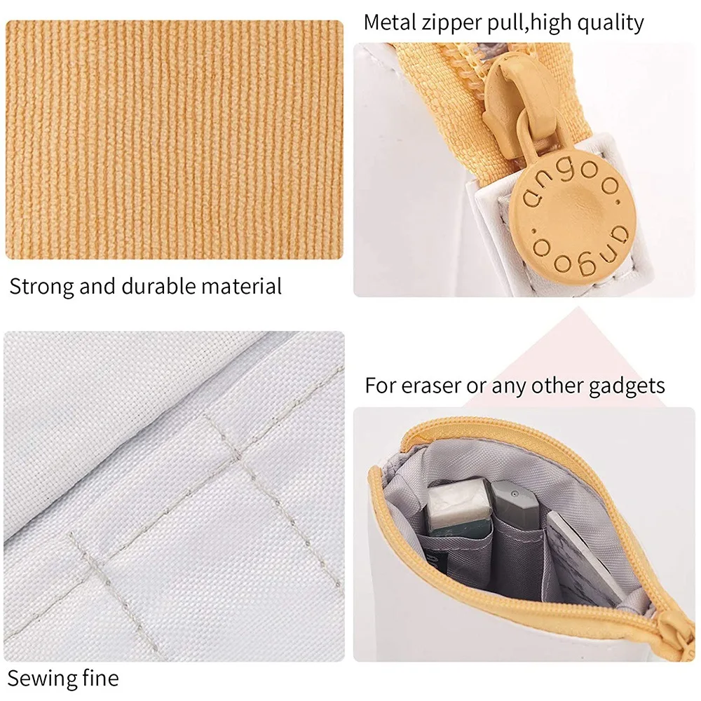 حقيبة أقلام رصاص قائمة أنجو للفتيات والنساء ، حقيبة أدوات مكتبية ، حقيبة قلم تلسكوبية ، منظم مكاتب المدارس والكليات ، الكبار ، الزنجبيل