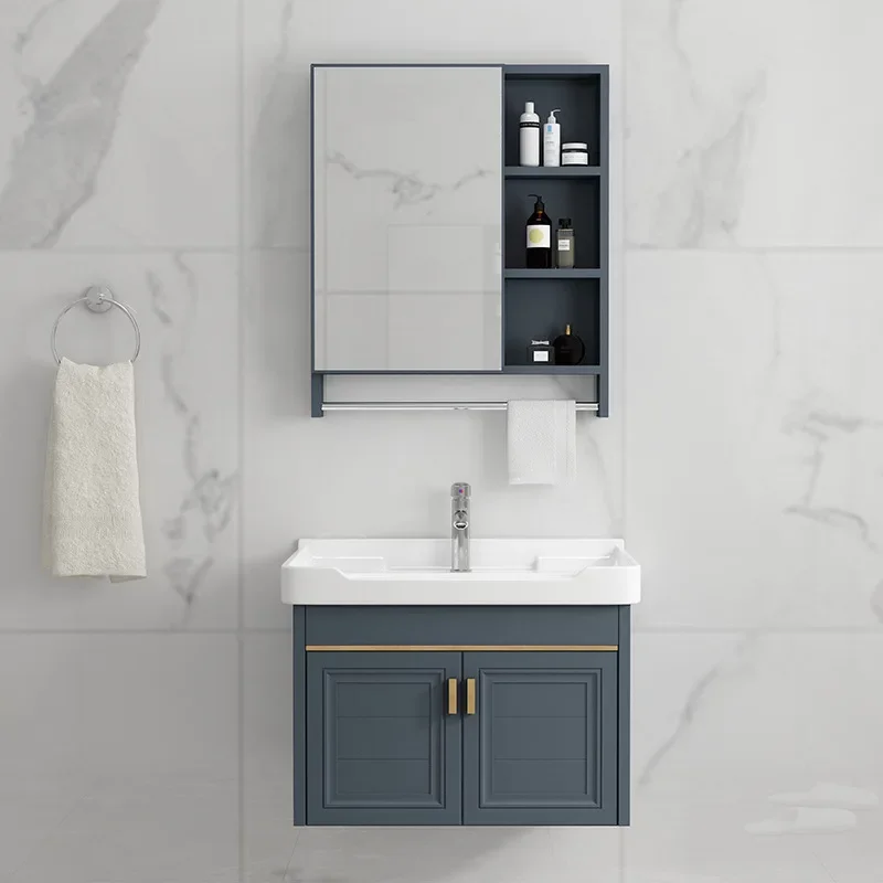 Minimalist Bathroom Vanity Cabinets Wall Washbasin Mirror Modern Bathroom Sink Cabinets Vanities Storage Shelves Home Furniture