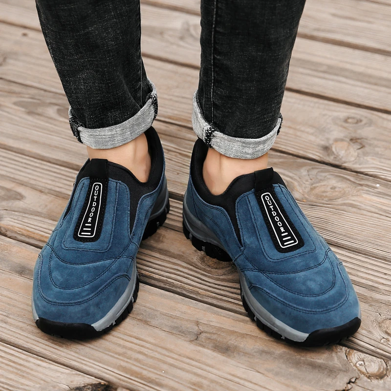 

Lefu Shoes Men's Casual Sports Shoes Designer Suede Flat Work Shoes Men Denim Boots Suitable for Social Shoes Men in All Seasons