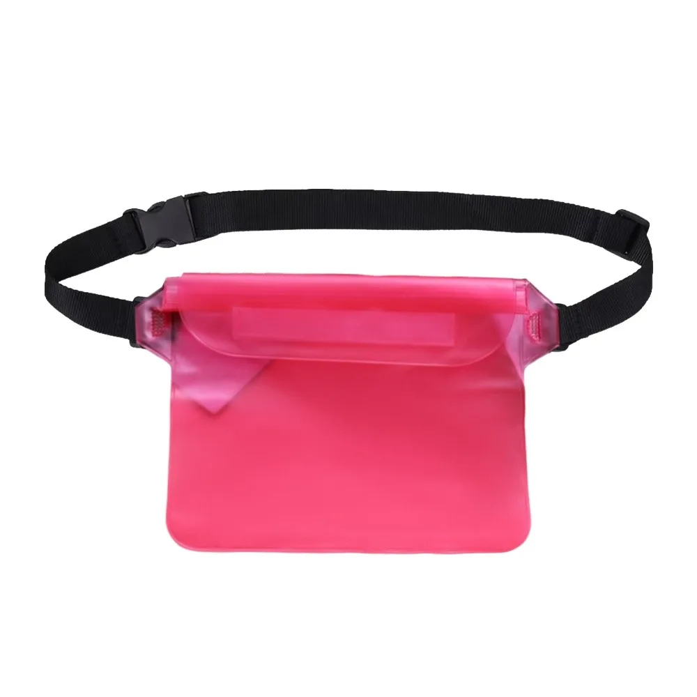 

Transparent Waterproof Waist Bag 3 Layer Protection Adjustable Swimming Bag Multi-Layer Seal With Waist Strap Protection Bag