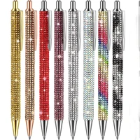 Bolígrafos de Metal ostentosos con diamantes de imitación, bolígrafos de regalo de tinta negra, bolígrafo ostentoso de cristal grande con diamantes para dama de honor, mujeres y niñas, compañeros de clase