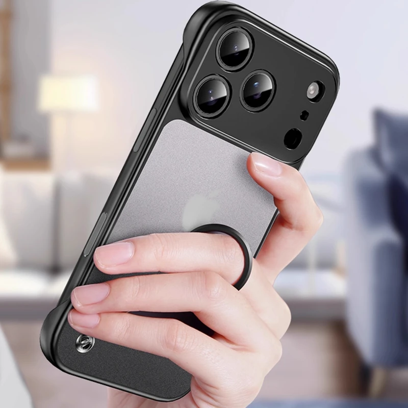 Funda de teléfono delgada sin marco para iPhone 17 Pro Max, carcasa rígida translúcida a prueba de golpes sin bisel para iPhone 17Pro