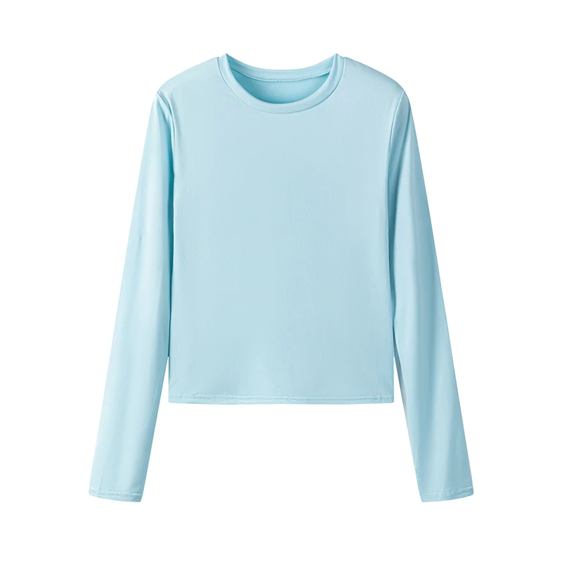 Europäisches und Amerikanisches Damen-Freizeitshirt mit Langen Ärmeln für Frühling und Herbst, Einfarbiges Slim-Fit Pullover-T-Shirt für Damen – Detail 15