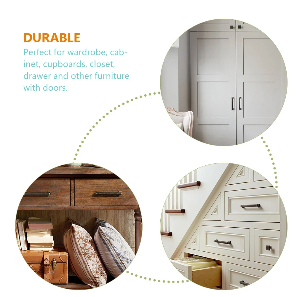

3pcs Cabinet Pulls Drawer Handle Chrome Dark Grey Wardrobe Cupboards Closet Aluminum Alloy Durable Easy Install Hardware For