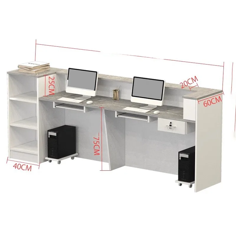Decorações exibir balcão de recepção simples mesas de recepção de escritório moderno simples salão de beleza mesa de recepção móveis comerciais