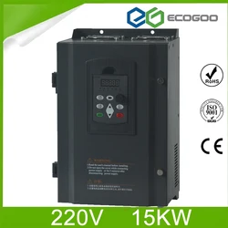 AC 220V 15KW/20HP 1/3 Three phase input 3 phase output frequency converter for motor Speed Controller 50HZ 60HZ inverter drives