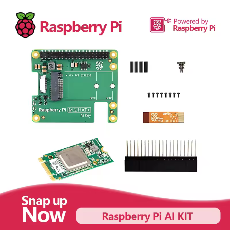 Kit oficial de IA Raspberry Pi 5 para raspberry pi 5 combina acelerador oficial M.2 HAT Hailo-8L AI