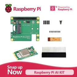 Official Raspberry Pi 5 AI Kit for raspberry pi 5 combines official M.2 HAT Hailo-8L AI accelerator