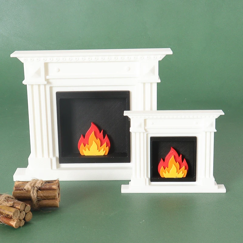 

1/12 Dollhouse Miniature Living Room Heater Fireplace Model Dollhouse Mini Christmas Scene Decoration Dolls House Accessories
